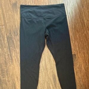 Athleta Black Kids' Fold-Over Waist Leggings